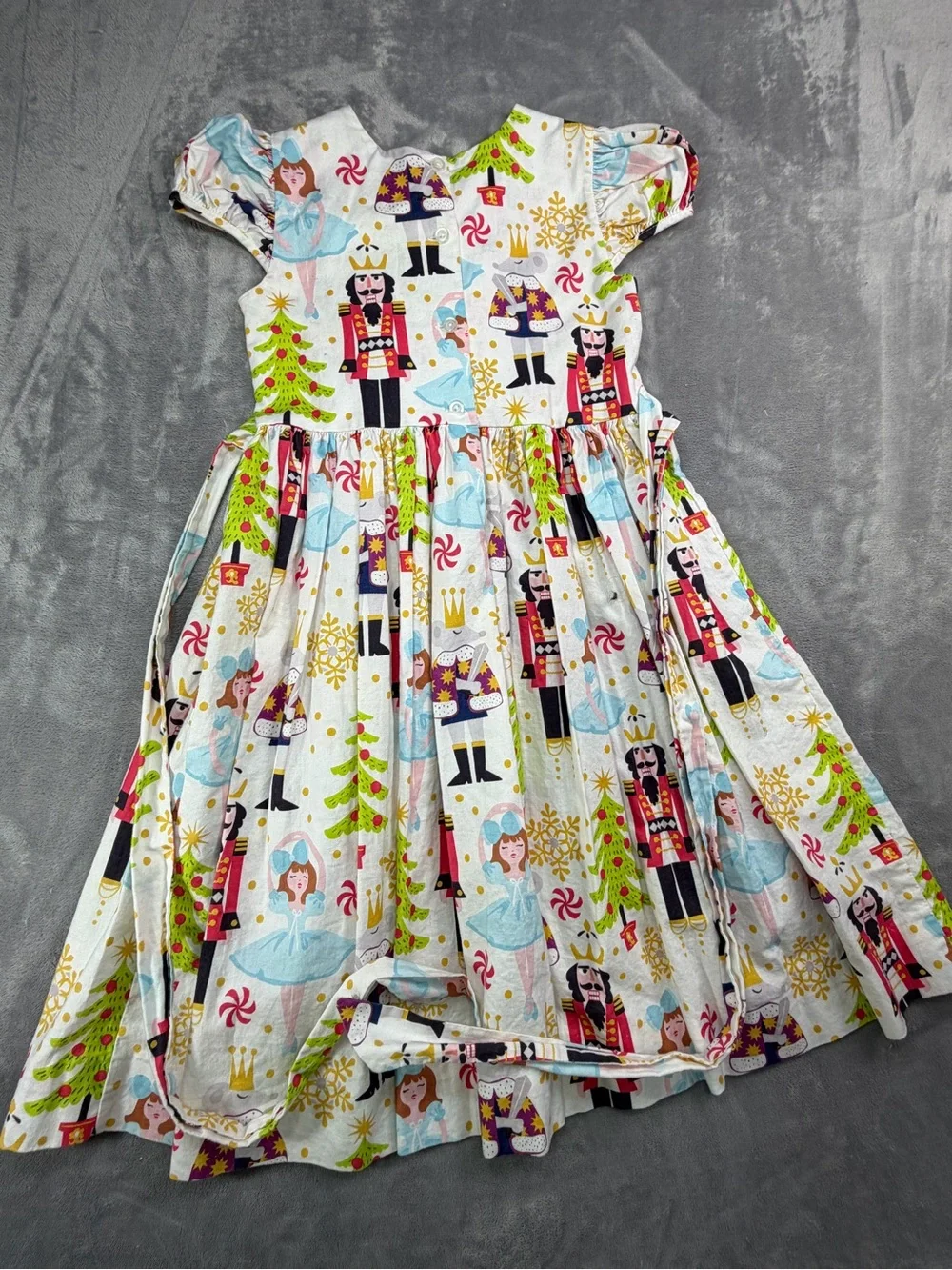 100 % Cotton Le Za Me Girls' Dress with Multicolor Print Party Fall Christmas 6x